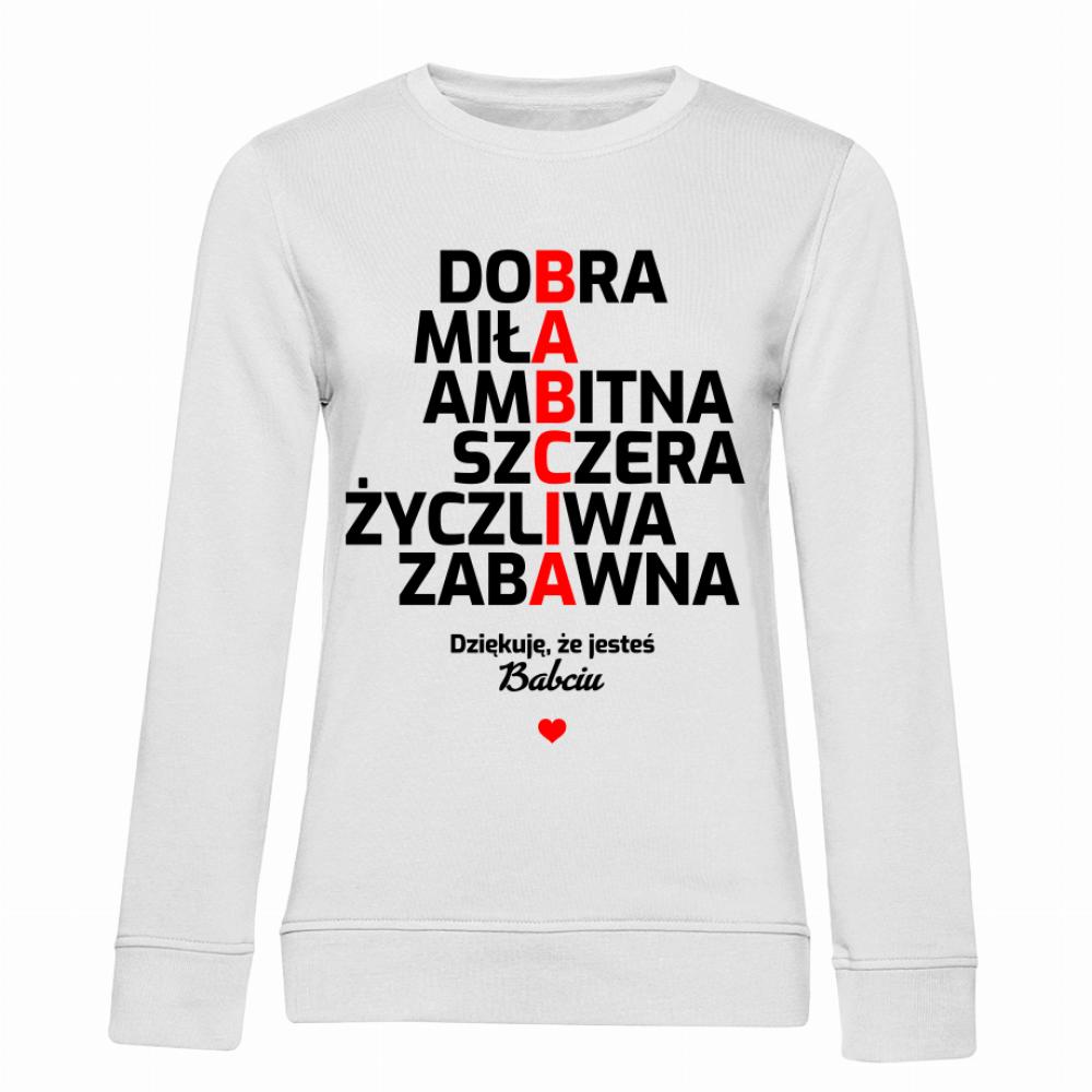 Dobra Miła Ambitna Babcia bluza damska bez kaptura