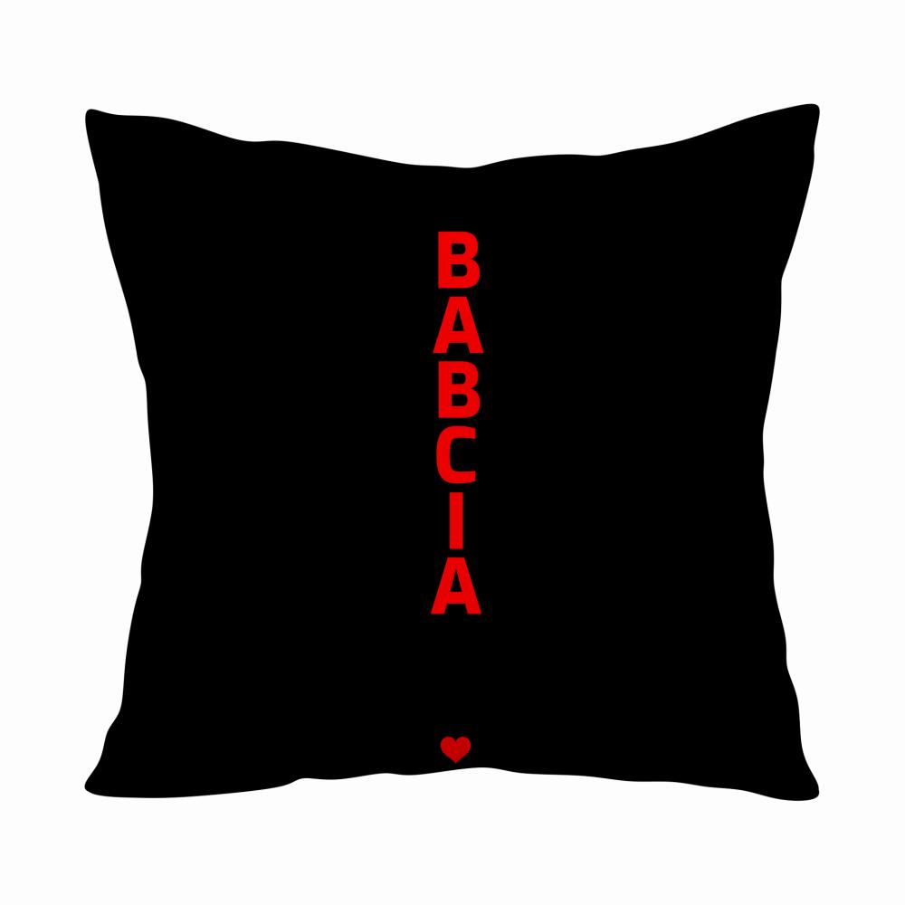 Dobra Miła Ambitna Babcia poduszka kolor różowy