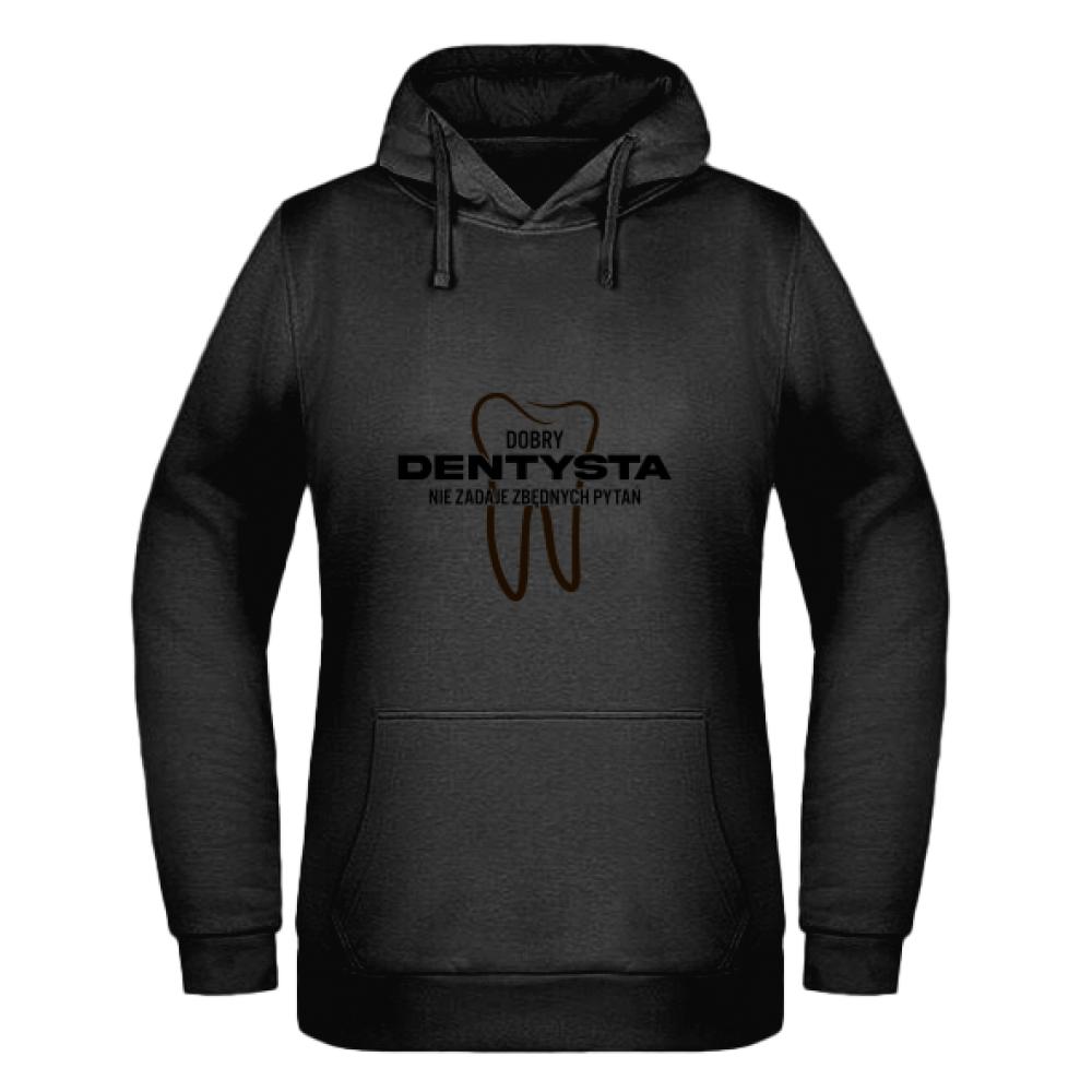 Dobry Dentysta bluza damska z kapturem kolor zielony