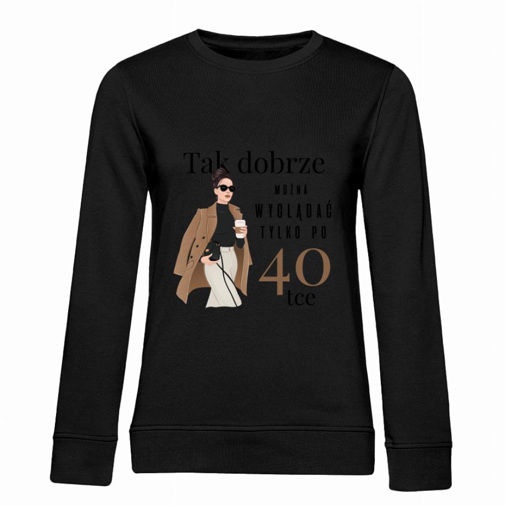 Dobrze można wyglądać po 40-stce bluza damska bez kaptura kolor navy