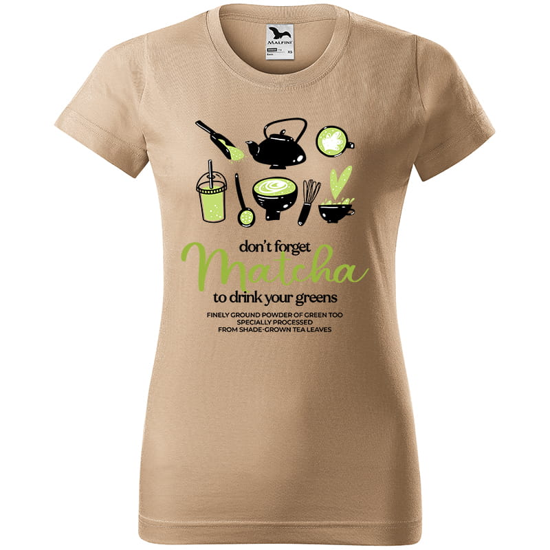 DON'T FORGET MATCHA koszulka damska kolor koszulka piaskowy