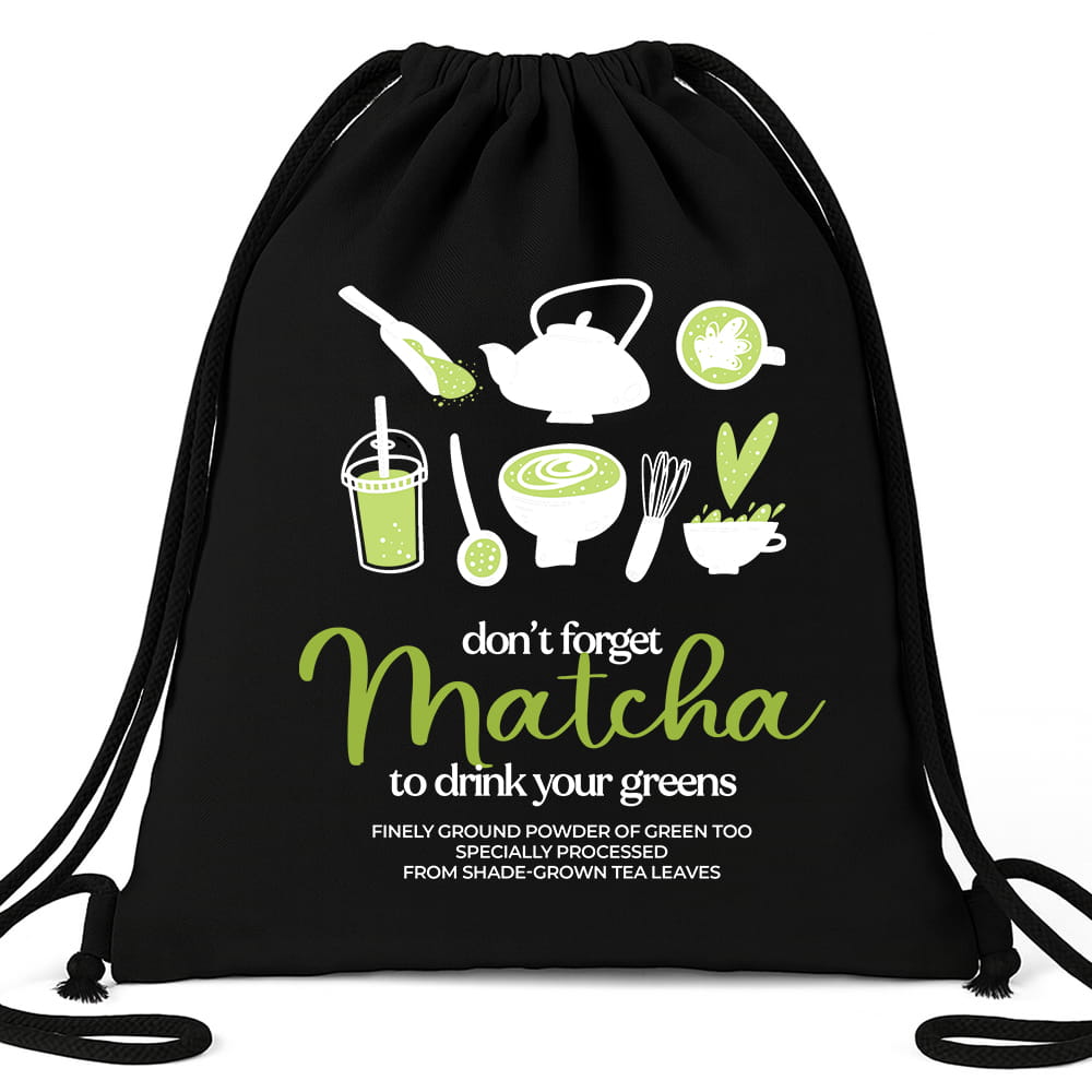 DON'T FORGET MATCHA workoplecak kolor czarny