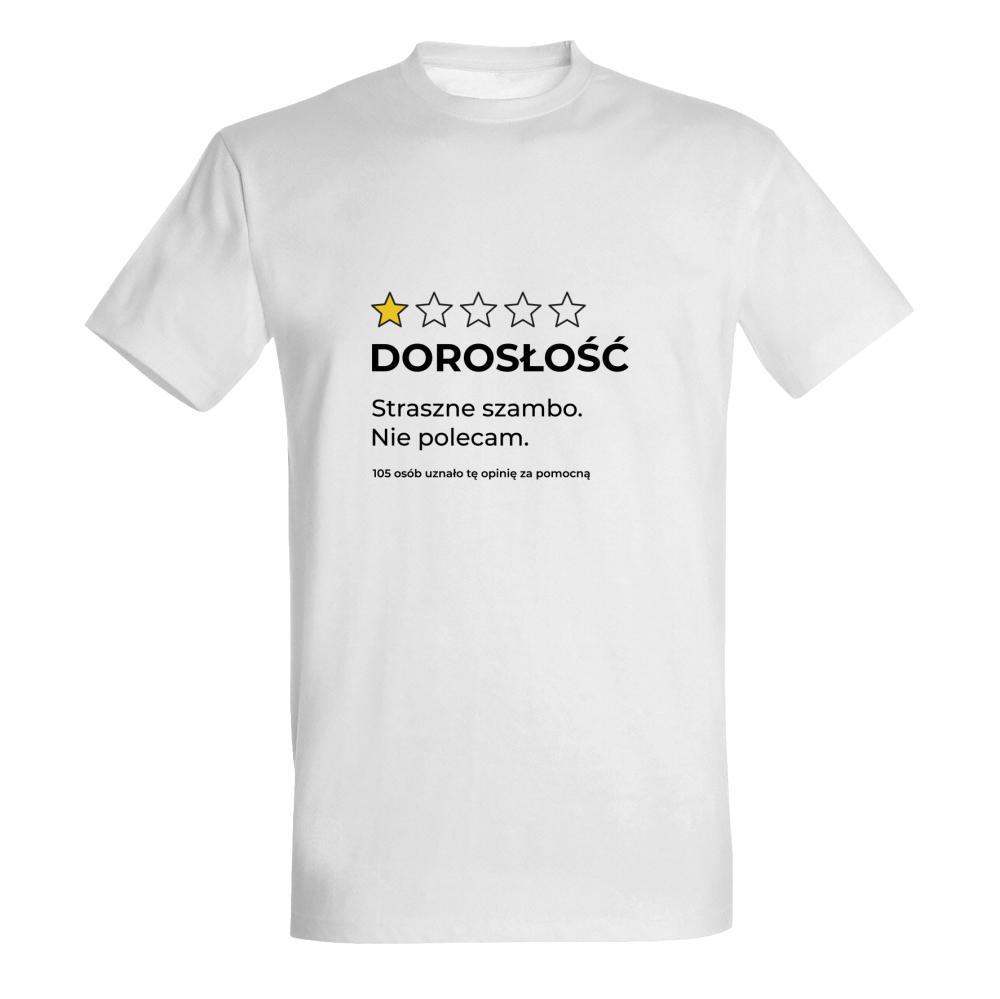 Dorosłość nie polecam koszulka męska
