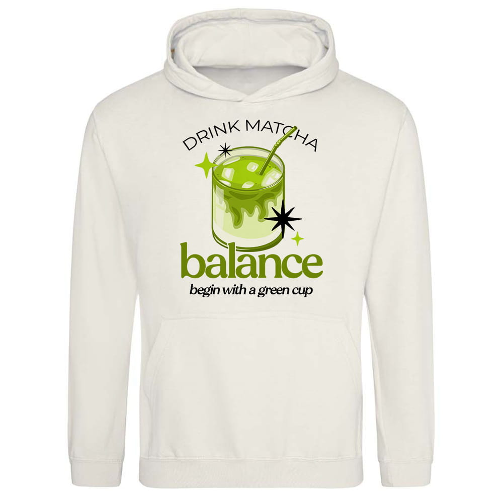 DRINK MATCHA – BALANCE bluza damska z kapturem