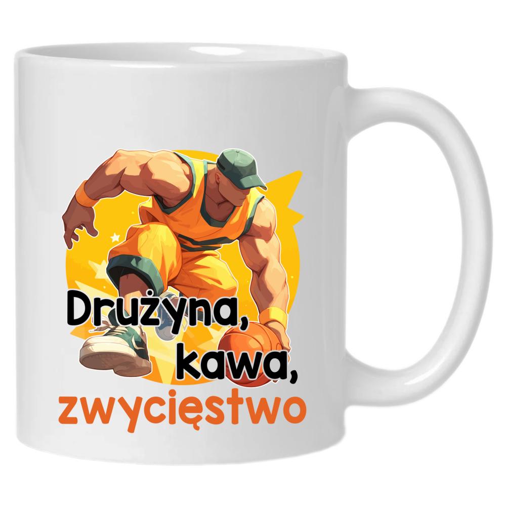 Drużyna, kawa, zwycięstwo kubek