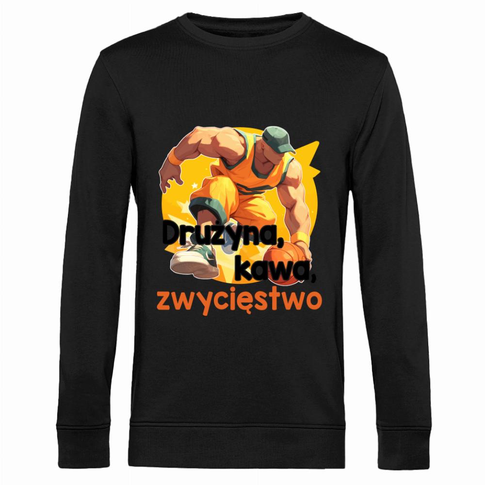 Drużyna, kawa, zwycięstwo bluza męska bez kaptura kolor żółty