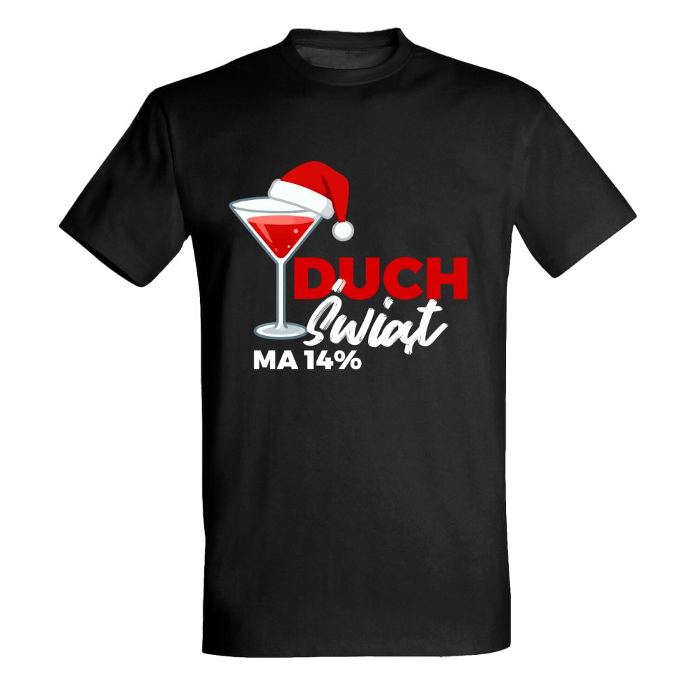 Duch Świąt ma 14% koszulka męska kolor koszulka różowa