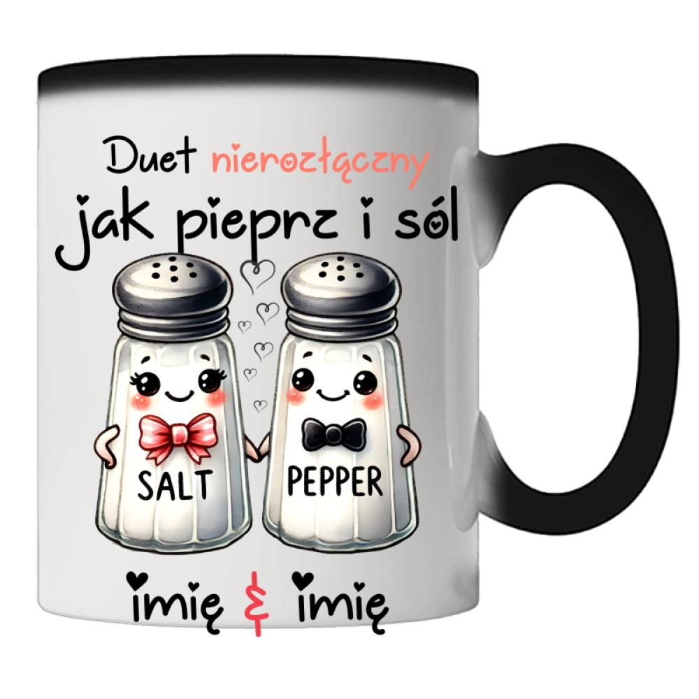 DUET NIEROZŁĄCZNY JAK PIEPRZ I SÓL kubek magiczny kolor navy