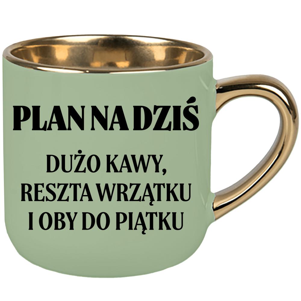 Dużo kawy, reszta wrzątki i oby do piątku kubek elegant duży kolor zielony 2