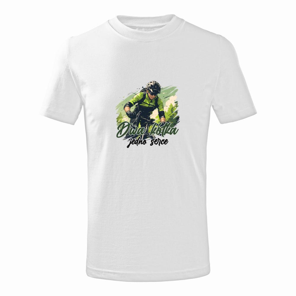 Dwa kółka, jedno serce koszulka junior