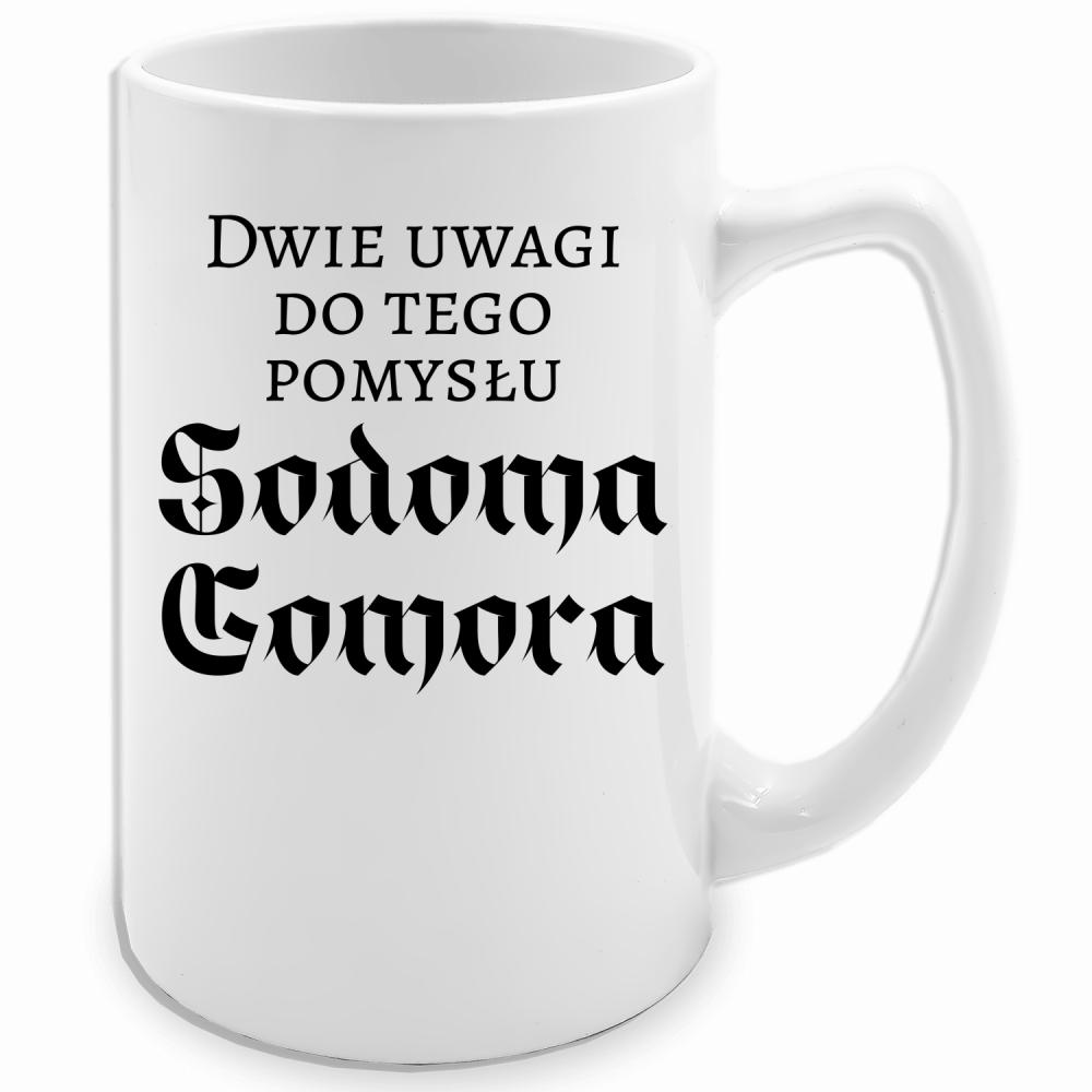 Dwie uwagi do tego pomysłu Sodoma Gomora kubek biały 413 ml kolor żółty