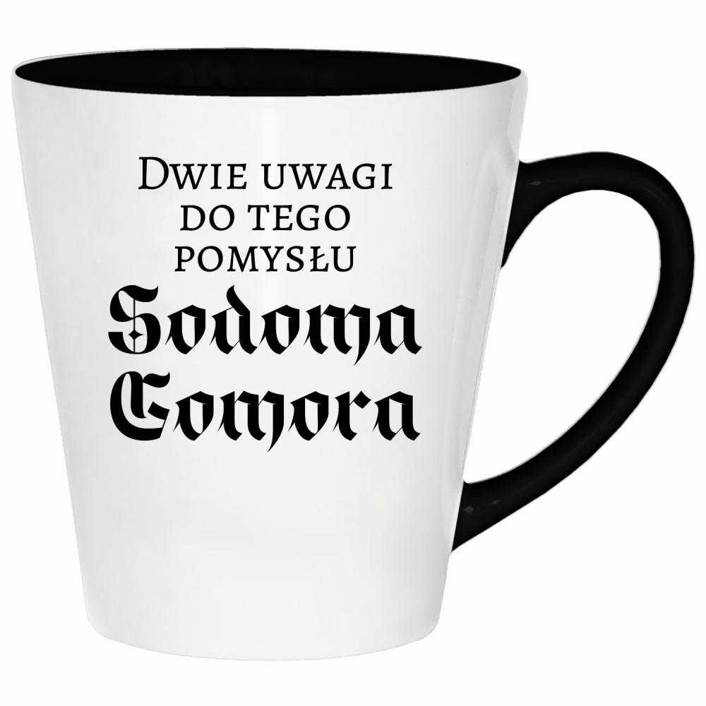Dwie uwagi do tego pomysłu Sodoma Gomora kubek latte kolor red