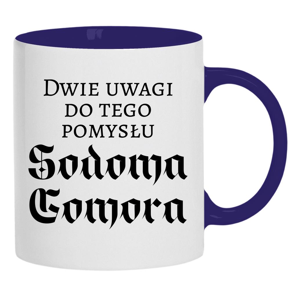 Dwie uwagi do tego pomysłu Sodoma Gomora kubek ucho kolor kolor navy