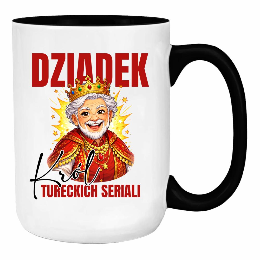 Dziadek - Król Tureckich Serialii duży kubek ucho kolor kolor zielony