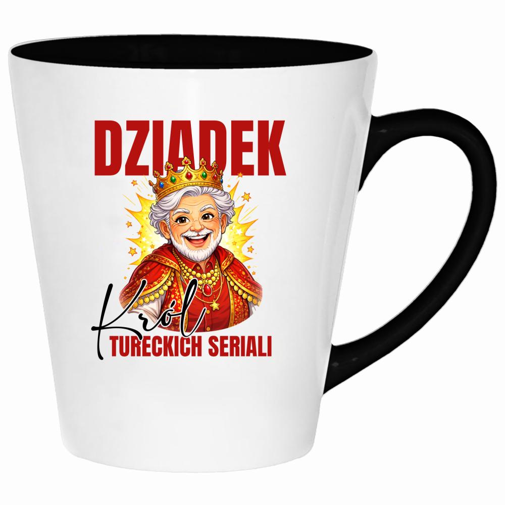 Dziadek - Król Tureckich Serialii kubek latte kolor czarny