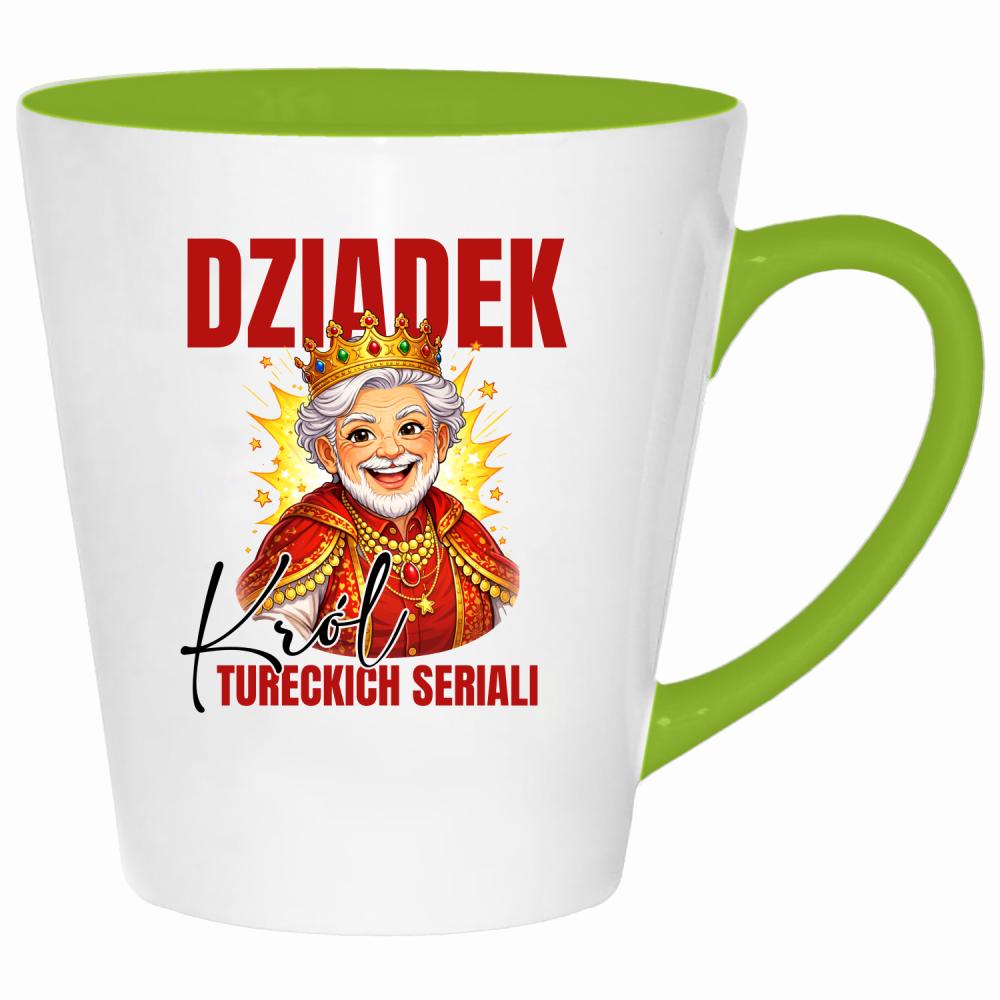Dziadek - Król Tureckich Serialii kubek latte kolor limonka