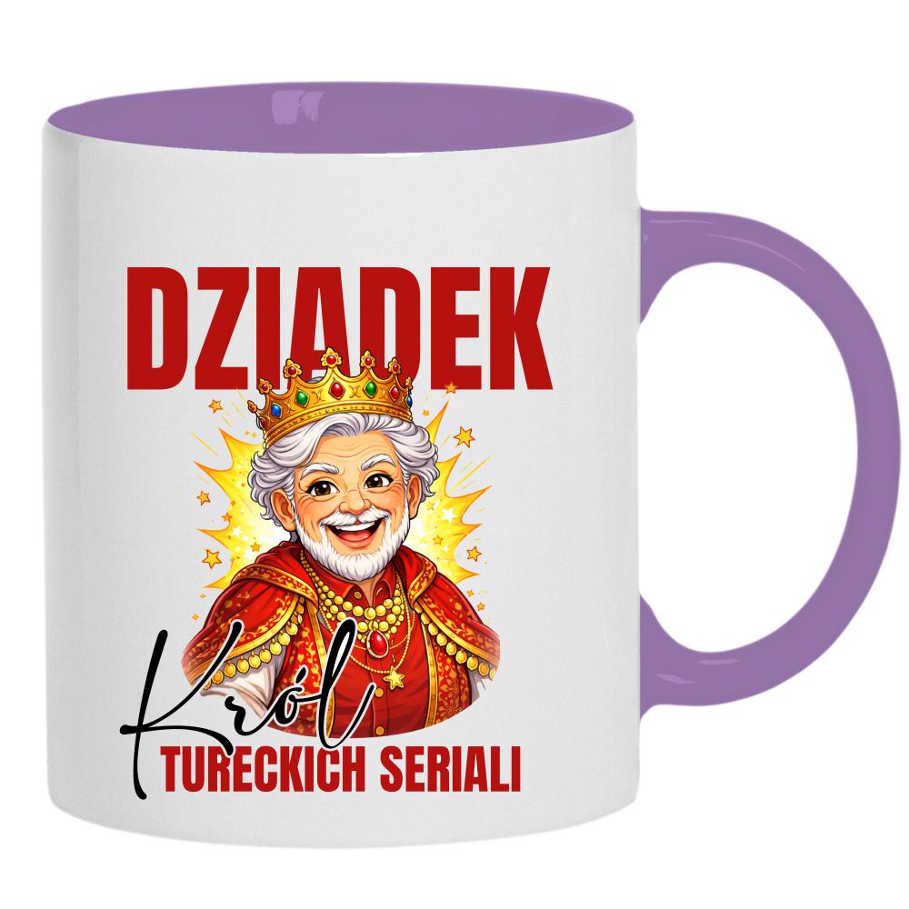 Dziadek - Król Tureckich Serialii kubek ucho kolor kolor jasnofioletowy