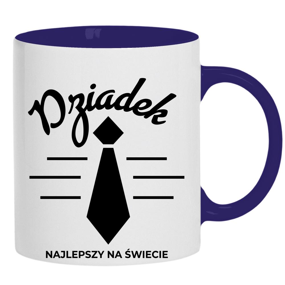 Dziadek Najlepszy na świecie kubek ucho kolor kolor navy