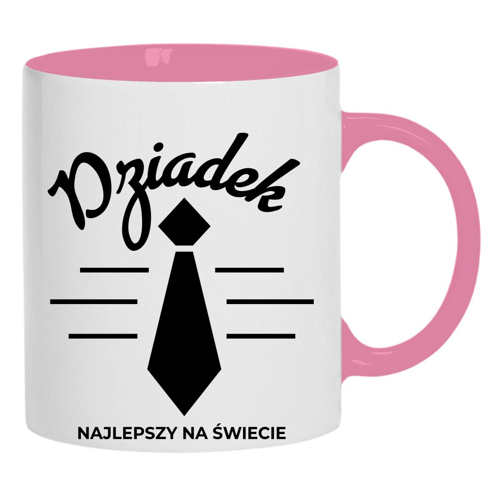 Dziadek Najlepszy na świecie kubek ucho kolor kolor różowy