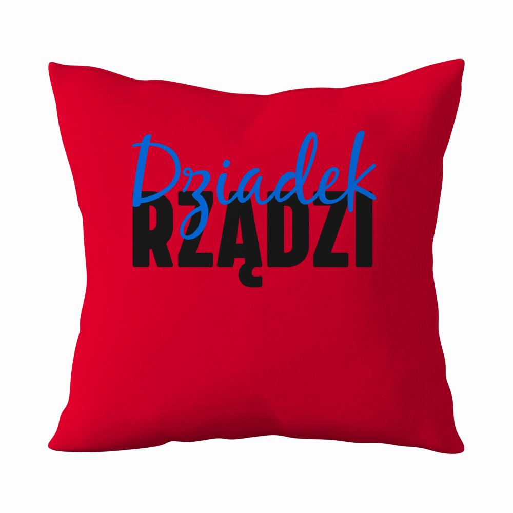 Dziadek Rządzi poduszka kolor czerwony