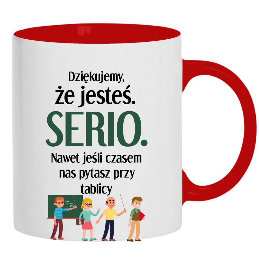 Dziękujemy, że jesteś. Serio kubek ucho kolor