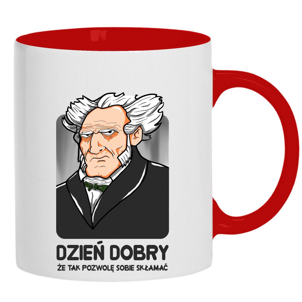 Dzień dobry, że tak pozwolę sobie skłamać kubek ucho kolor