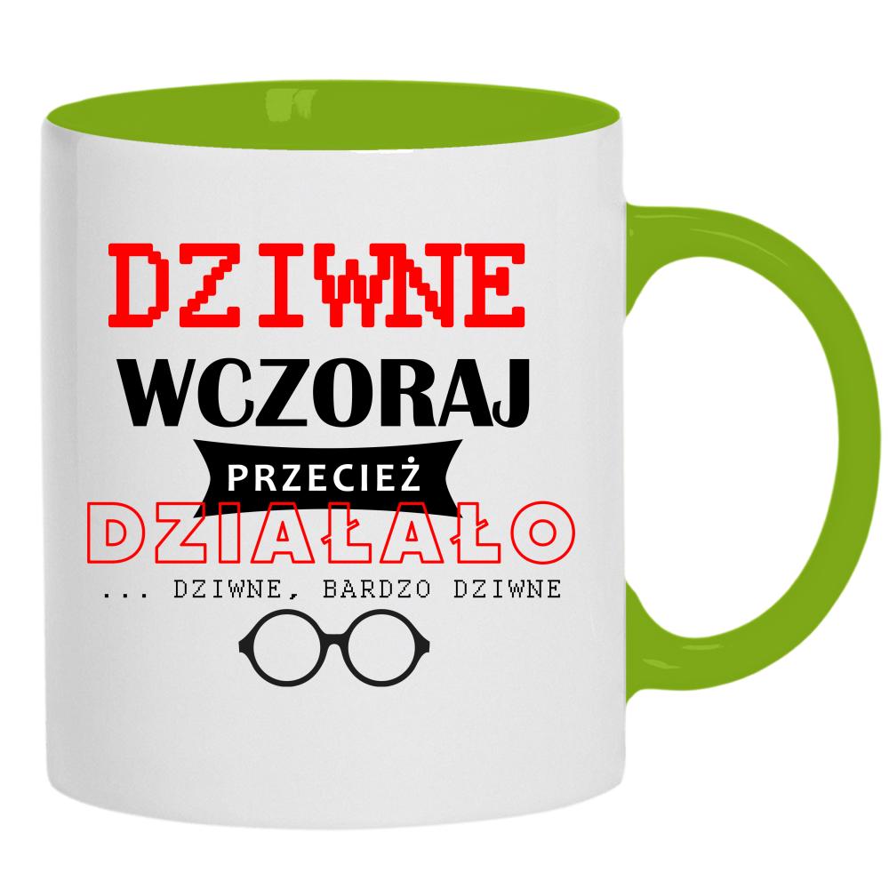 Dziwne wczoraj działało kubek ucho kolor kolor zielony
