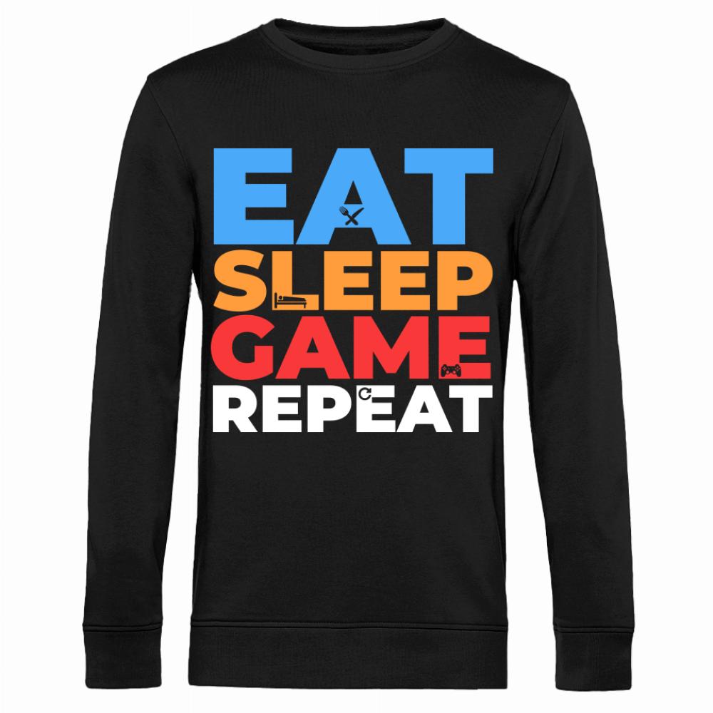 EAT. SLEEP. GAME. REPEAT 2 bluza męska bez kaptura