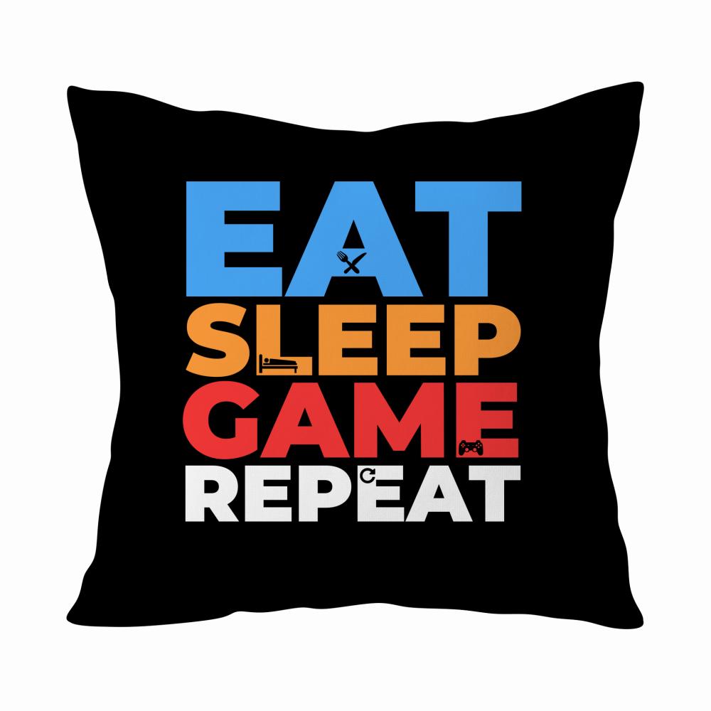 EAT. SLEEP. GAME. REPEAT 2 poduszka