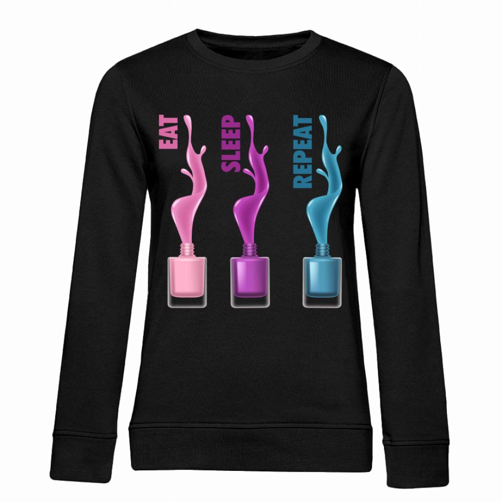 EAT. SLEEP. REPEAT. bluza damska bez kaptura