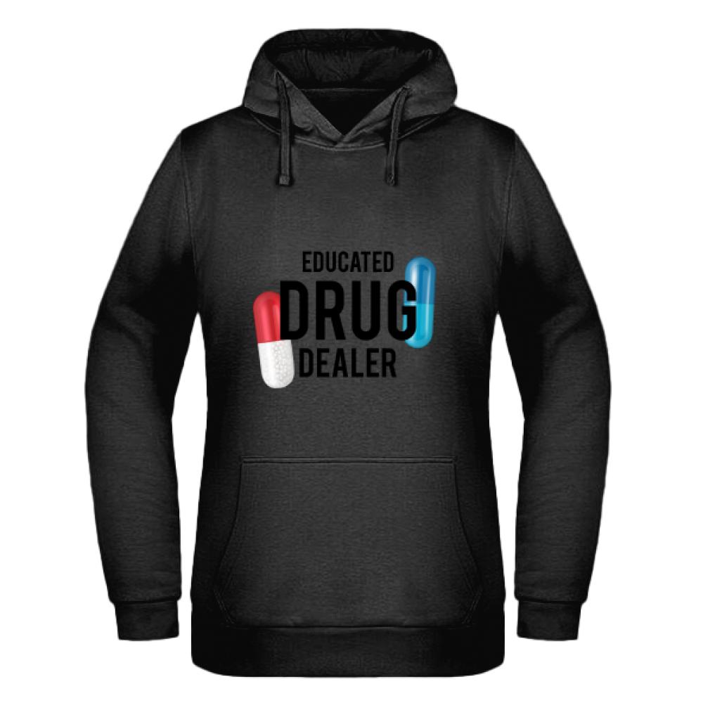 Educated Drug Dealer bluza damska z kapturem kolor różowy