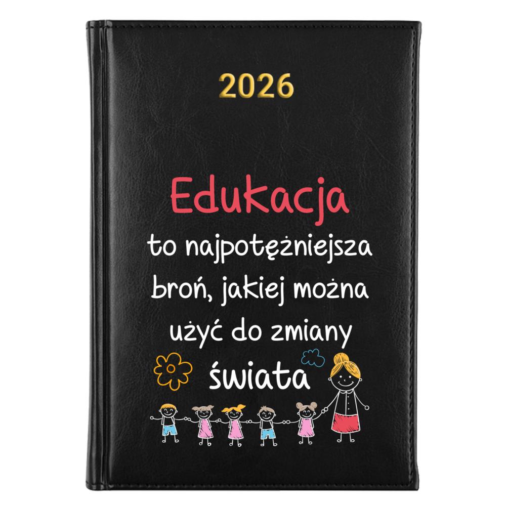 Edukacja to najpotężniejsza broń 2 kalendarz książkowy a5 2026