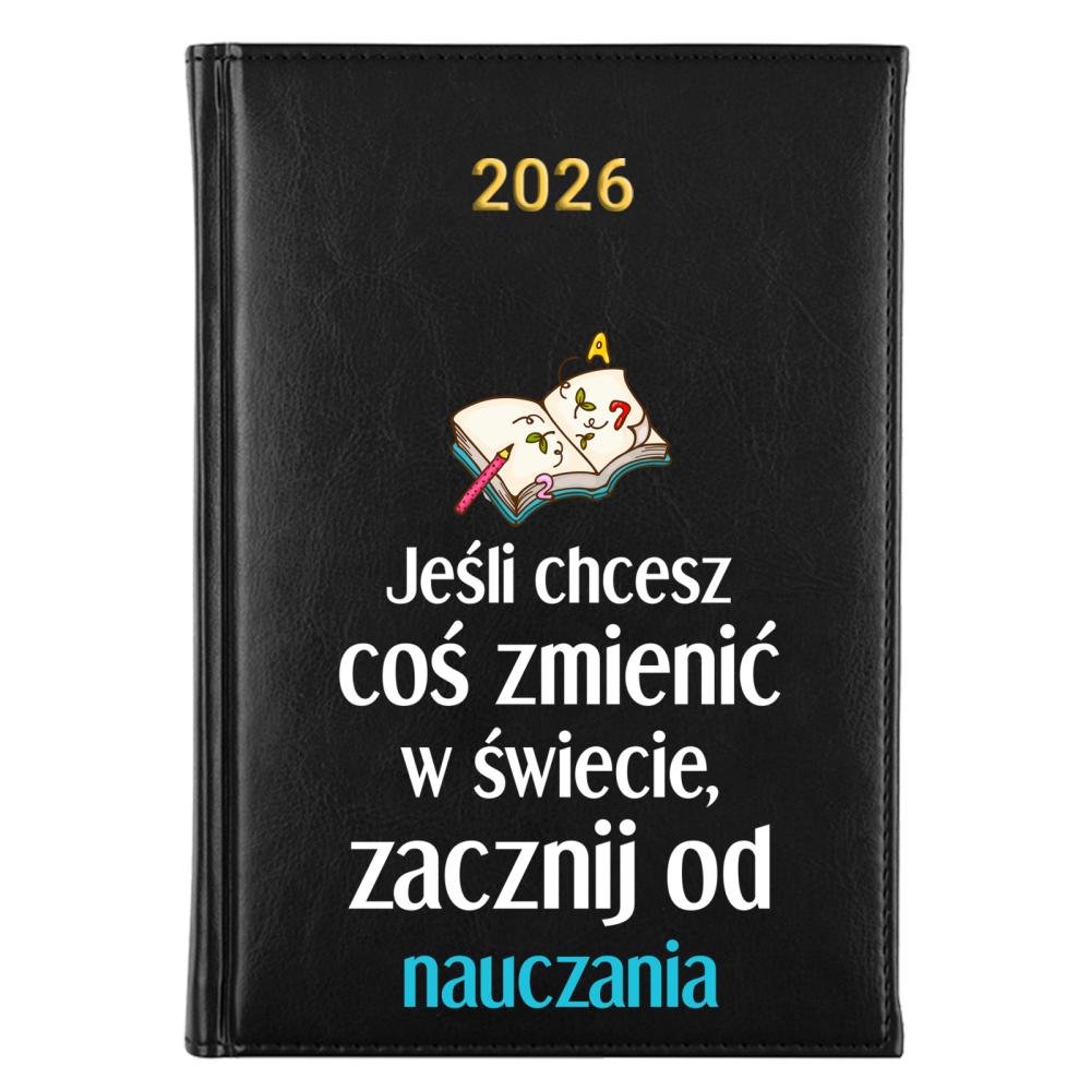 Edukacja to nie napełnianie naczynia 2 kalendarz książkowy a5 2026