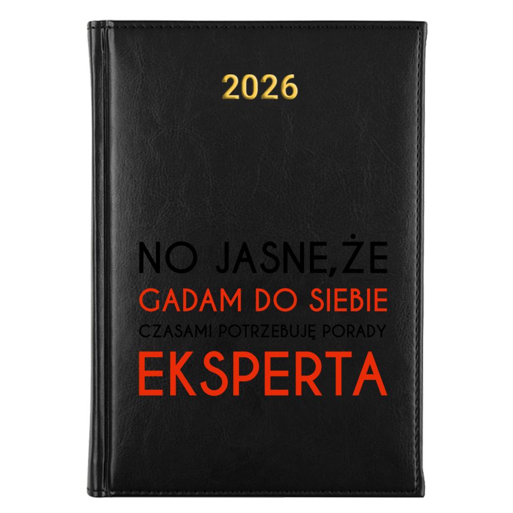 Ekspert kalendarz książkowy a5 2026 kolor żółty kalendarz