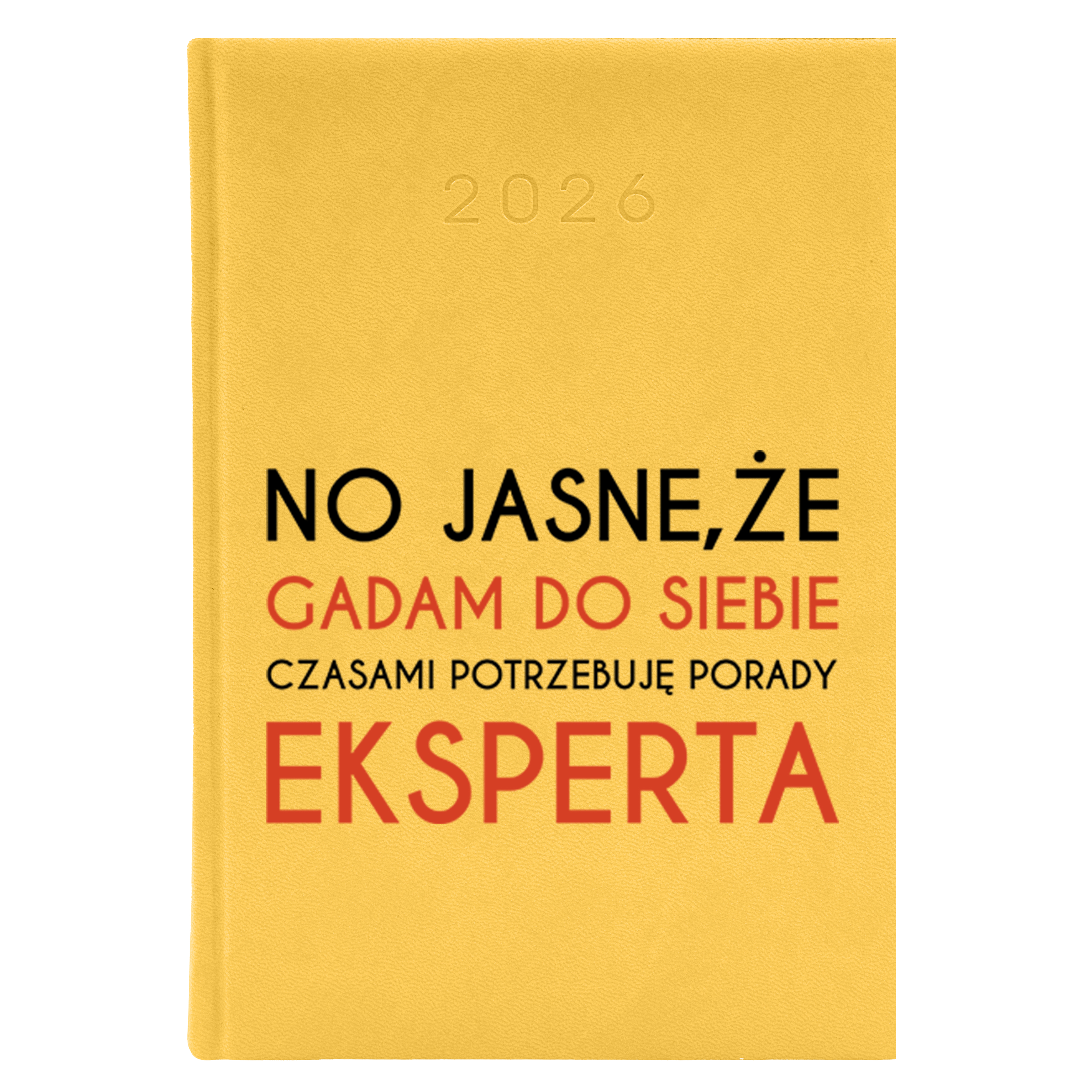 Ekspert kalendarz książkowy a5 2026 kolor żółty kalendarz