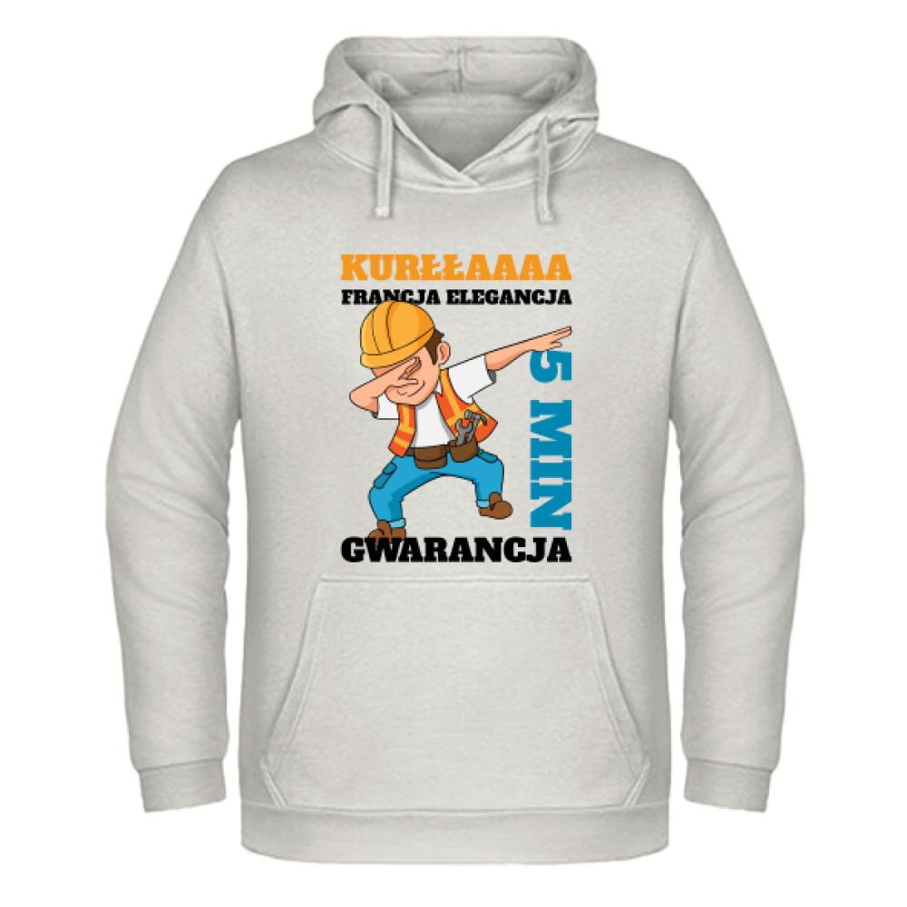 Elegancja Francja Gwarancja bluza męska z kapturem kolor vanilla milkshake