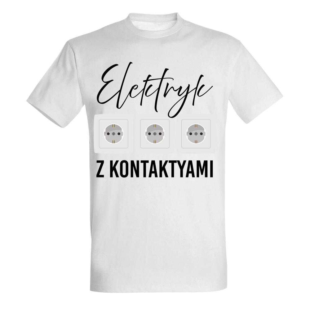 Elektryk z kontaktami koszulka męska