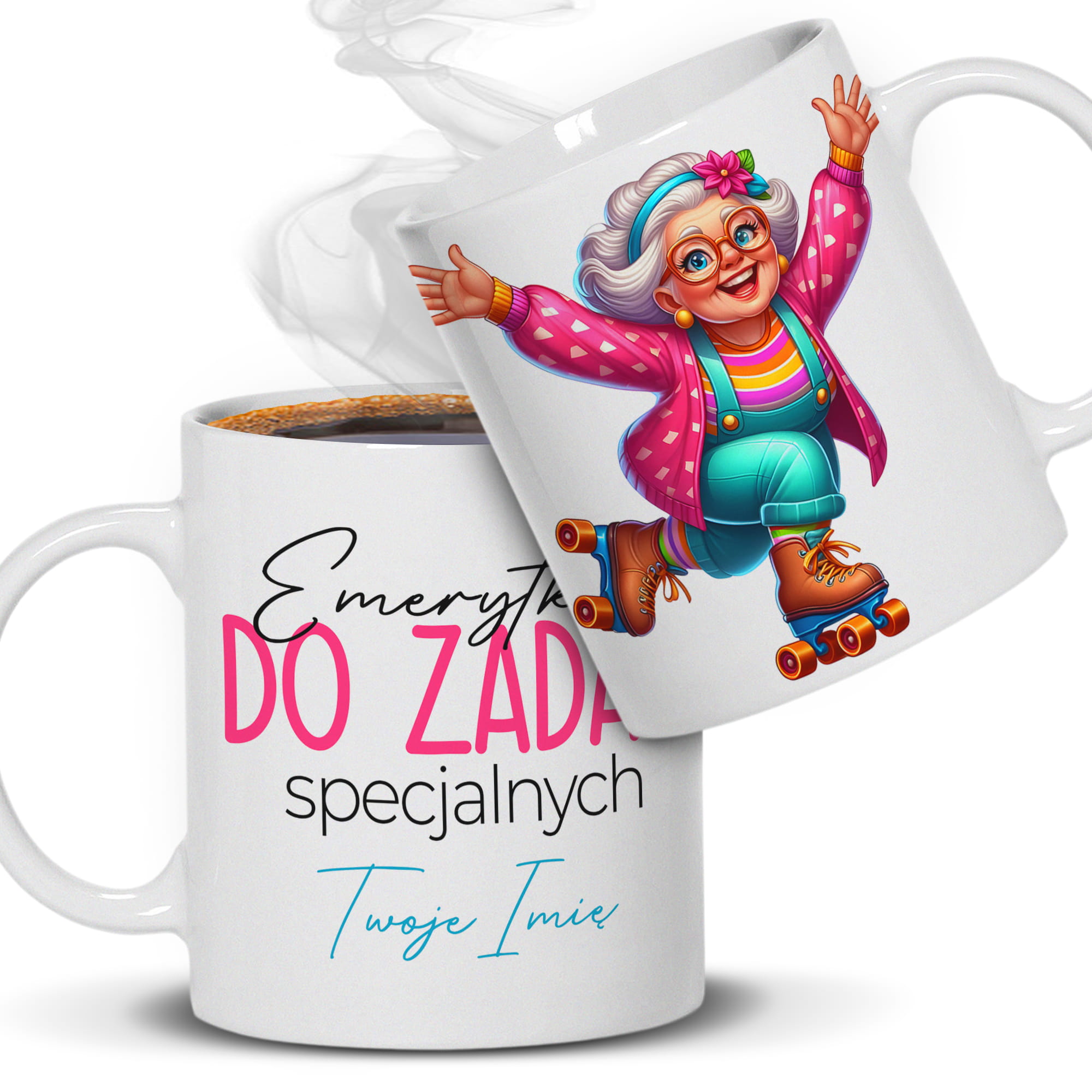 Emerytka do zadań specjalnych kubek ucho kolor