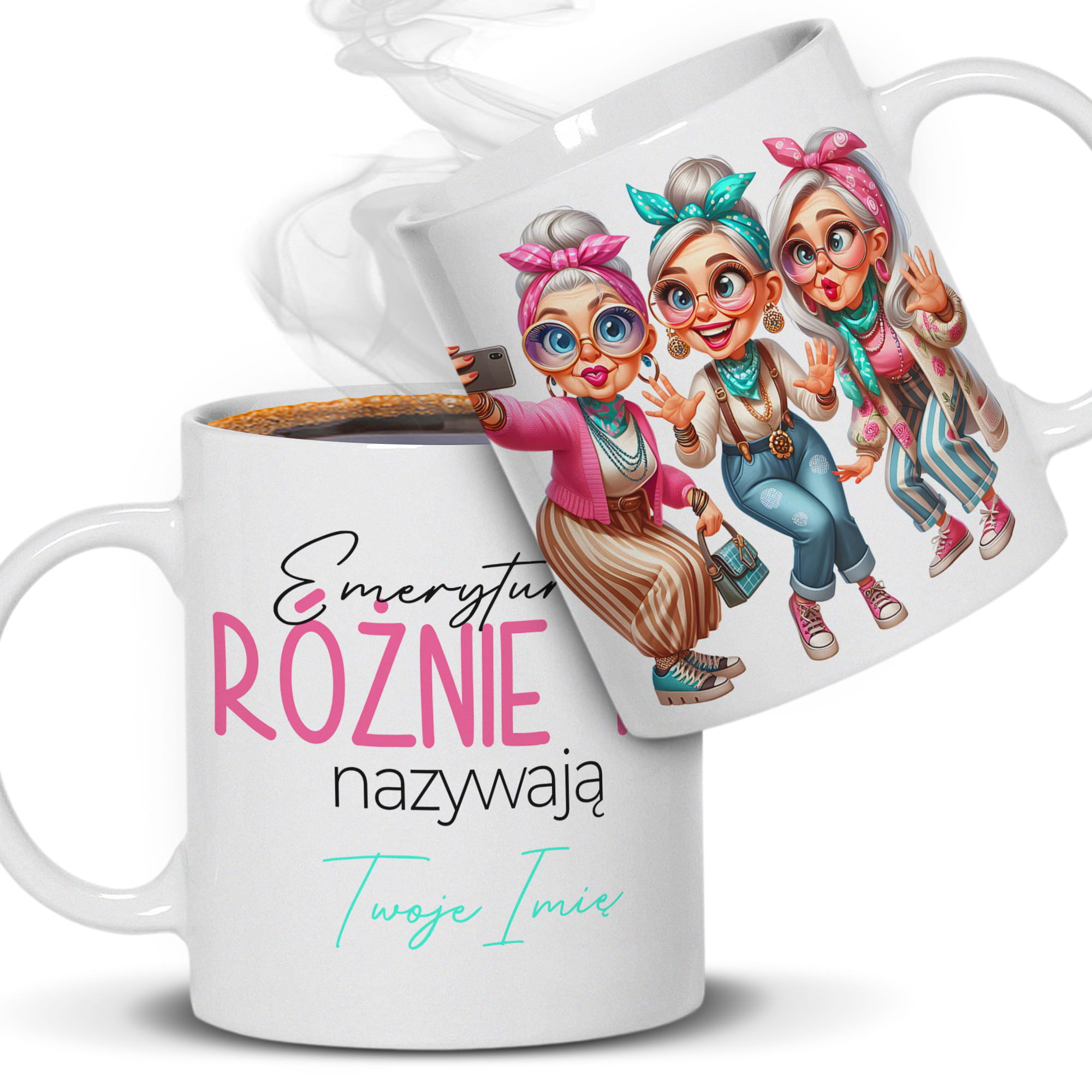 Emerytura? Różnie to nazywają kubek ucho kolor