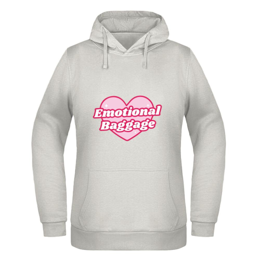 Emotional Baggage bluza damska z kapturem kolor vanilla milkshake