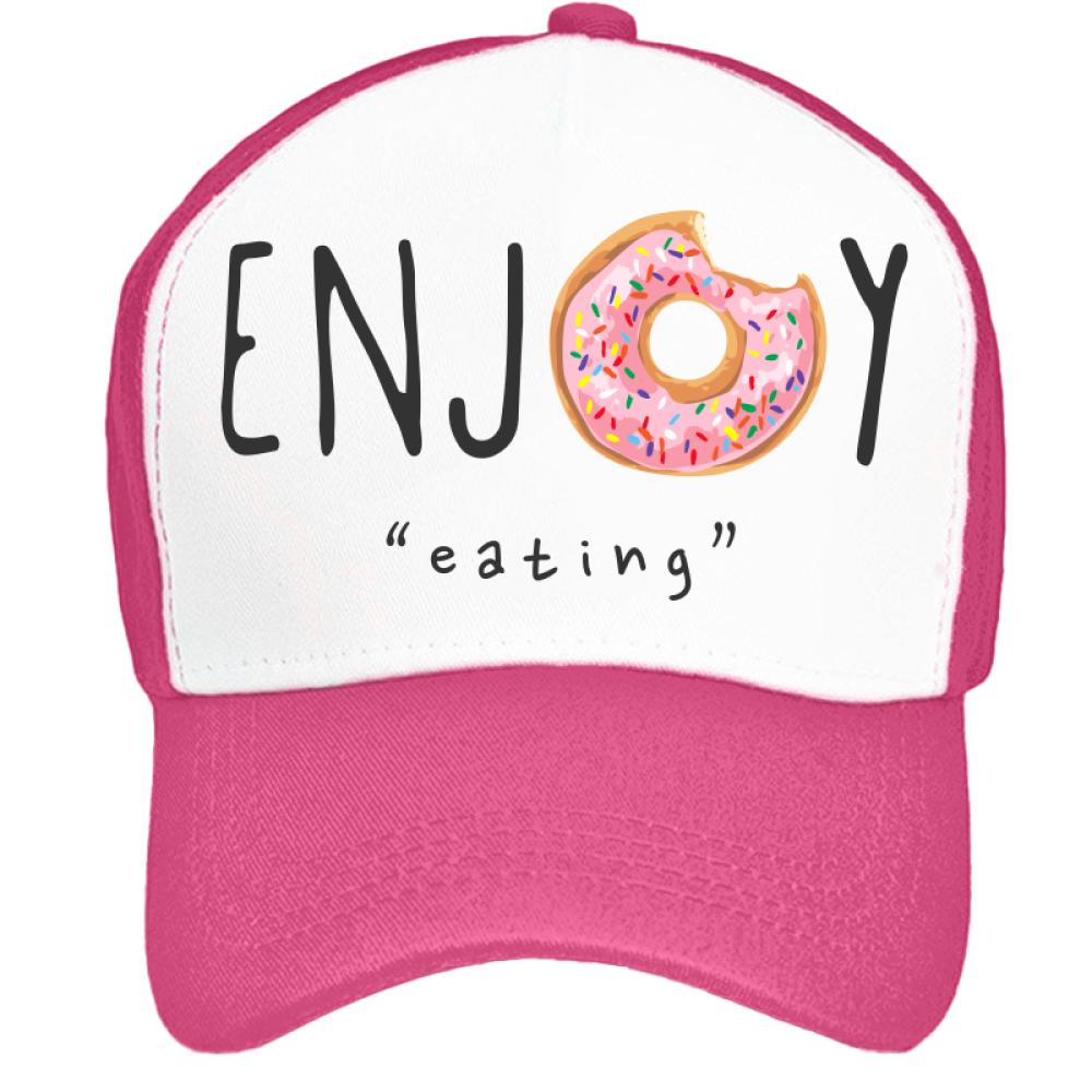 Enjoy Eating Donut czapka z daszkiem kolor french rose