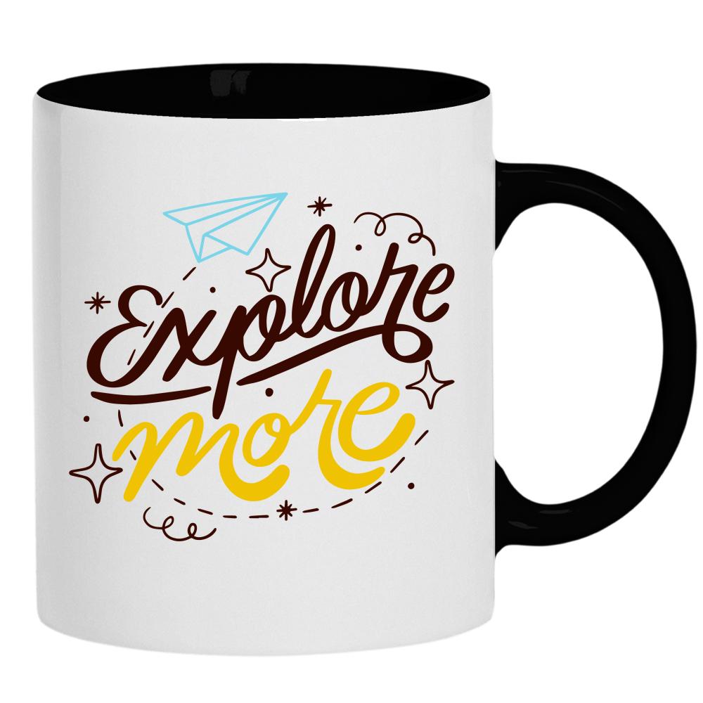 Explore More kubek ucho kolor kolor czarnyy