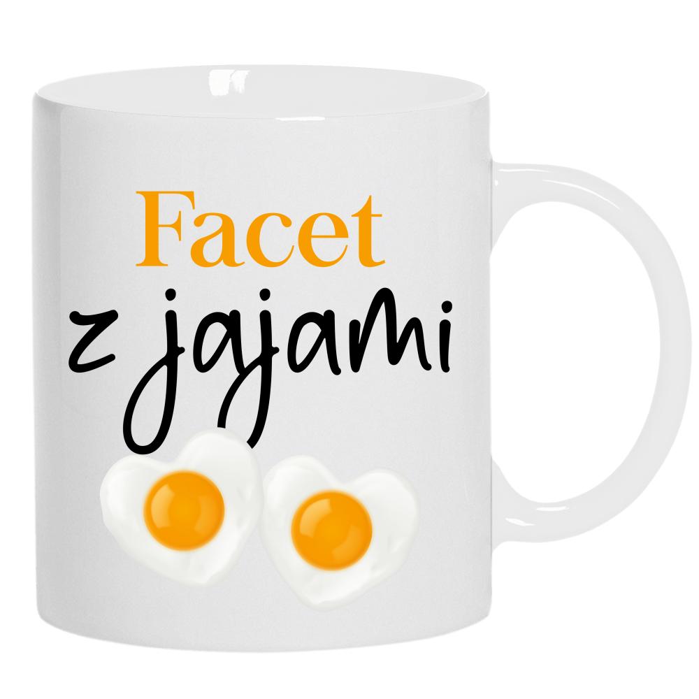 FACET Z JAJAMI 2 kubek ucho kolor kolor biały