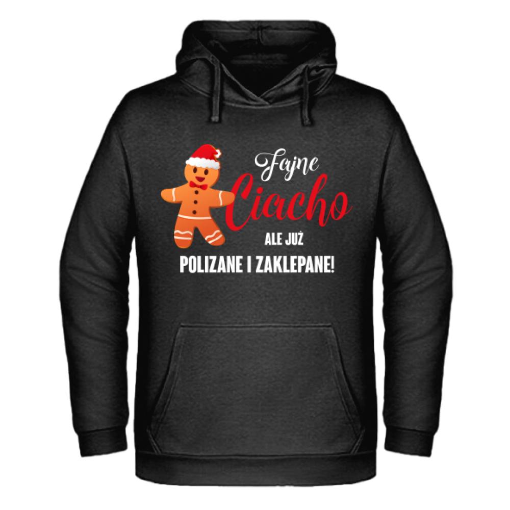 Fajne Ciacho Polizane Zaklepane bluza męska z kapturem