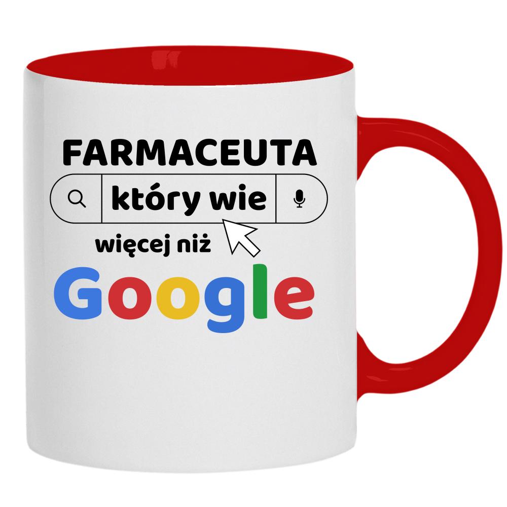 Farmaceuta, który wie więcej niż Google kubek ucho kolor