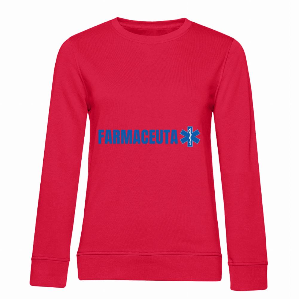 Farmaceuta bluza damska bez kaptura kolor czerwony