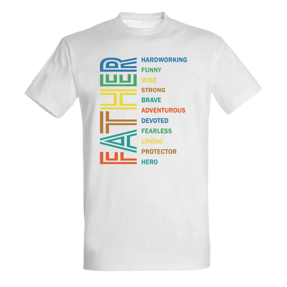 FATHER koszulka męska kolor biały