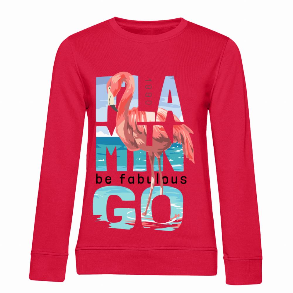 Flamingo bluza damska bez kaptura kolor czerwony