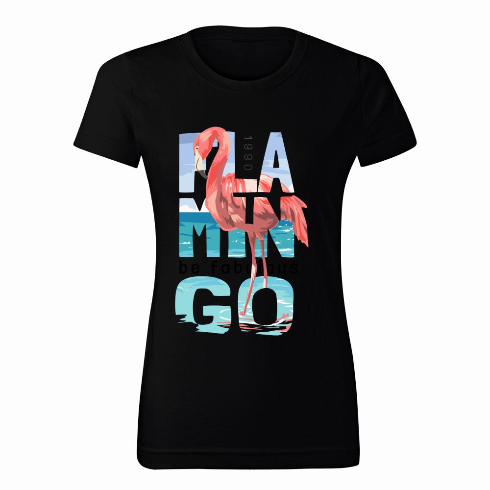 Flamingo koszulka damska kolor różowy