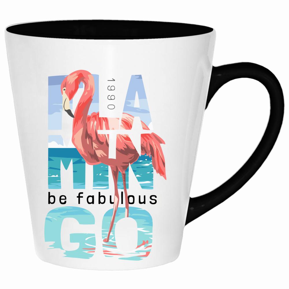 Flamingo kubek latte kolor biały